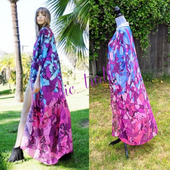 Boutique Other - 1 left! New Stained Glass Kimono Swim Cover up